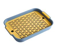 Bac à Litière Pour Lapin Bac à Litière Pour Lapin Double Couche Pp Bac Litière Pour Lapin Litière Rectangulaire Pour Lapin Avec Poignée Lisse Profonde 10,6x7,3x1,6 in Bac à Litière Pour Petits Animaux