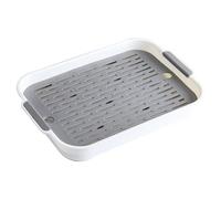 Bac à litière pour Lapin, bac à litière rectangulaire en Plastique 2 Niveaux pour Animaux de Compagnie, 7, 3x10, 6x1, 3 Pouces