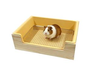 Bac à litière pour Lapin | Grilles en Acier Inoxydable, entrée Basse, Amovibles,Toilettes pour Lapin - Adapté aux gerbilles, furets, Chinchillas, hérissons, Souris, écureuils, Maison et