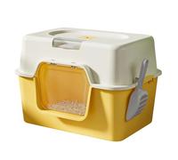 Bac à litière pour lapins facile à nettoyer avec couvercle sans résidus Surfaces lisses Boîte couverte spacieuse