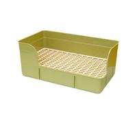 Bac à Litière pour Lapins, Pet Lapin Litter Grid Litter Pee Pate Plateau, Facile à Nettoyer, pour Apprendre à Utiliser La Toilette, Lapin Boîte de Litière de Toilette pour Cochon d'Inde Hamster, Vert