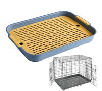 Bac à litière pour petit animal de compagnie - Bac à pot économiseur d'espace - Avec filet de drainage - Accessoire de cage pour chiots - Pour lapins, cochons d'Inde, furets, chinchillas, chatons