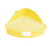 Bac à litière pour petit animal - Pour hamster, chinillas et furets - Jaune - 24,8 x 10,5 cm
