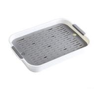 Bac à litière pour petits animaux, 27 x 18,5 x 4 cm ou 36,5 x 24,5 x 4,9 cm, avec grille surélevée et coins lisses, amovible pour un nettoyage facile, compatible avec les cochons d'Inde, lapins