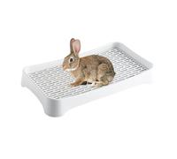 Bac à litière pour petits animaux - Boîte carrée d'apprentissage de la propreté pour animaux domestiques, cuvette de toilettes pour animaux domestiques, enclos peu encombrants | Outil d'hygiène