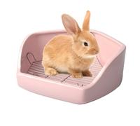Bac à litière pour petits animaux, toilettes d'angle pour cage de petits animaux - Bac à litière d'intérieur amovible en fil métallique pour lapin, chinchilla