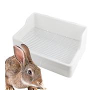 Bac à litière - PP 30 x 25 x 18 cm | Grand bac à pot pour petits animaux avec design anti-renversement, protection contre les éclaboussures d'urine, nettoyage facile | Accessoires pour cage de