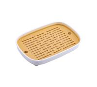 Bac à litière rectangulaire pour lapin, cochon d'Inde, petit animal de compagnie, pot d'apprentissage de la propreté pour petits animaux (jaune, S)