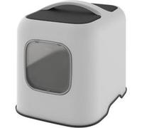 Bac à litière ROTHO MyPet Biala avec couvercle et pelle, en plastique recyclé Blanc Blanc G