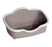 Bac à litière - Smart - Taupe - Large rebord anti-projection - Facile à nettoyer