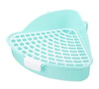 Bac à Litière Triangulaire pour Lapin, Toilette D'angle en Plastique | Nettoyage Facile, Forme Compacte, sans Odeur, pour Petits Animaux en Cage, Usage en Coin