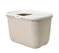 Bac à litière Vadigran "Hop In" 58,5 x 39 x 39,5 cm blanc / beige