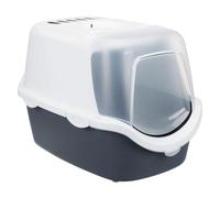 Bac À Litière Vico Open Top, Avec Couvercle - 40 X 40 X 56 Cm, Bleu-Gris/Blanc