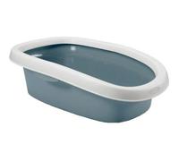 Bac à litière - ZOLUX - 58 x 39 x 19 cm - Bleu acier - Rebord anti-projection - Pour chat