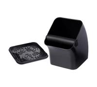 Bac À Marc De Café Avec couvercle base en silicone anti-déversement | Récipient à Palet de Café et Marc Pour Cuisine, Bureau, Café, Comptoir, Garde-Manger, Salle De Pause, Restaurant, Mai Noir