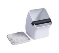 Bac À Marc De Café Avec couvercle base en silicone anti-déversement | Récipient à Palet de Café et Marc Pour Cuisine, Bureau, Café, Comptoir, Garde-Manger, Salle De Pause, Restaurant, Mai Blanc