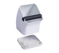 Bac À Marc De Café Avec couvercle, base en silicone, anti-odeurs, incliné | Récipient à marc pour comptoir de cuisine Pour Cuisine, Bureau, Café, Comptoir, Garde-Manger, Salle De Pause, Blanc