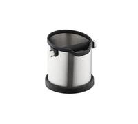 Bac à marc de café, barre en caoutchouc, pour machine porte-tamis, récupérateur, acier inox, argenté