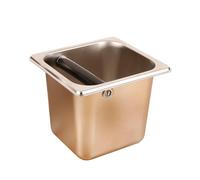 Bac À Marc De Café En Acier Inoxydable For Récupérer Le Marc De Café, Idéal For La Collecte Des Déchets De Cuisine Et De Bar À Domicile.(17.5x16.5x15cm)