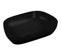 Bac à montage supérieur VitrA Options 5993B483-0016 62,5 x 42,5 cm, pour téléviseur, sans trou de trop-plein/robinet, noir mat VC