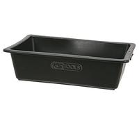 Bac à Mortier Béton en Plastique Noir - Auge de Maçon Sans Poignée - 25L - 600x400x160 - Outillage Maçonnerie/Chantier/Bâtiment Pratique et Facile d'Utilisation - KS TOOLS 140.0043, 140.0042