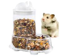 Bac À Nourriture pour Hamster, Bac à Nourriture Automatique pour Hamster, Mangeoire Grande Capacité avec Porte-Bouteille pour Alimentation et Friandises Lapins Éducation
