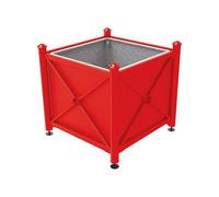 Bac à palmier acier Province Agora RAL3020 - 1000x1000x900 - Bac acier amovible anneaux inclus - PROCITY - 201711.3020