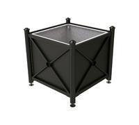 Bac à palmier acier Province Agora RAL9005 - 1000x1000x900 - Bac acier amovible anneaux inclus - PROCITY - 201711.9005