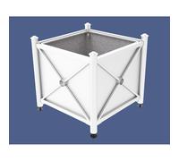 Bac à palmier acier Province Agora RAL9010 - 1000x1000x900 - Bac acier amovible anneaux inclus - PROCITY - 201711.9010