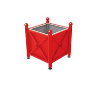 Bac à palmier acier Province Boule RAL3020 - 800x800x750 - Bac acier amovible anneaux inclus - PROCITY - 201524.3020