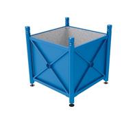 Bac à palmier acier Province City RAL5010 - 1000x1000x900 - Intérieur tôle galva - PROCITY - 201700.5010