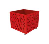 Bac à palmier Venise bicolore RAL3020 - 990x990x870 - Bac acier amovible anneaux inclus - PROCITY - 201725.3020