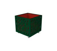 Bac à palmier Venise bicolore RAL6005 - 790x790x760 - Bac acier amovible anneaux inclus - PROCITY - 201722.6005