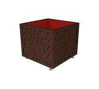 Bac à palmier Venise bicolore RAL8017 - 990x990x870 - Bac acier amovible anneaux inclus - PROCITY - 201725.8017