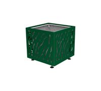 Bac à palmier Venise monochrome RAL6005 - 790x790x760 - Bac acier amovible anneaux inclus - PROCITY - 201487.6005