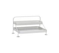 Bac à papier en métal gris, 2 étagères fixes, porte-revues - Hübsch, Sortit - 38x25x20 cm