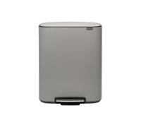 Bac à pédale BO 60L, gris clair minéral