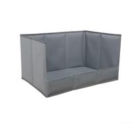 Bac à pipi haut pour chien avec tapis en gazon artificiel, portable pour dresseur de propreté, tapis d'herbe lavable pour chien, idéal pour balcon, voyage, salle de bain de grande race (gris, XL)