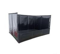Bac à pipi haut pour chien avec tapis en gazon artificiel, portable pour dresseur de propreté, tapis d'herbe lavable pour chien, idéal pour balcon, voyage, salle de bain de grande race (noir, S)