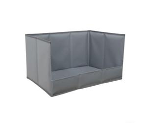Bac à pipi haut pour chien avec tapis en gazon artificiel, portable pour dresseur de propreté, tapis d'herbe lavable pour chien, idéal pour balcon, voyage, salle de bain de grande race (gris, XL)