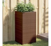 Bac à plantes 2 pcs. Marron 40x40x80 cm Poly rotin