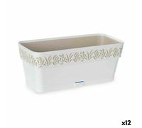 Bac à plantes auto-arrosant stefanplast gaia blanc plastique 13,3 x 12,3 x 29,3 cm (12 pièces)