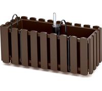 bac à plantes avec support 38cm BOARDEE FENCYCASE W DDEF400W-R222 marron plastique PROSPERPLAST
