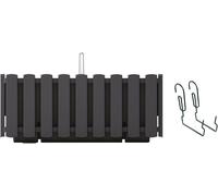 bac à plantes avec support 38cm BOARDEE FENCYCASE W DDEF400W-S433 anthracite plastique PROSPERPLAST