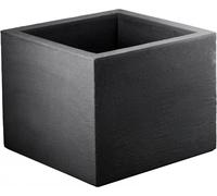 Bac à plantes KUBUS carré en plastique anthracite
