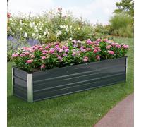 Bac à plantes 'Nijmegen' 183x47x40 cm avec 2 entretoises centrales acier