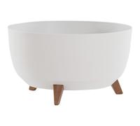 Bac à Plantes Pot à Fleurs Pot de Fleur Oslo Blanc 47x26,5 CM Plastique