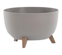 Bac à Plantes Pot de Fleur Pot à Fleurs Pot Oslo Gris 40x25 CM Plastique/Bois