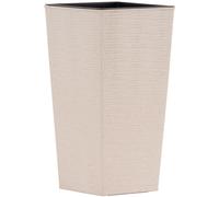 Bac à Plantes Pot de Fleurs Fleur Bacs à Fleurs Nizza Groove Crème 30×30×57 CM