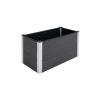 Bac À Plantes Surélevé Outsunny Résistant Aux Intempéries, En Wpc + Aluminium, Sans Fond, Gris, 100x50x50cm Multicolore